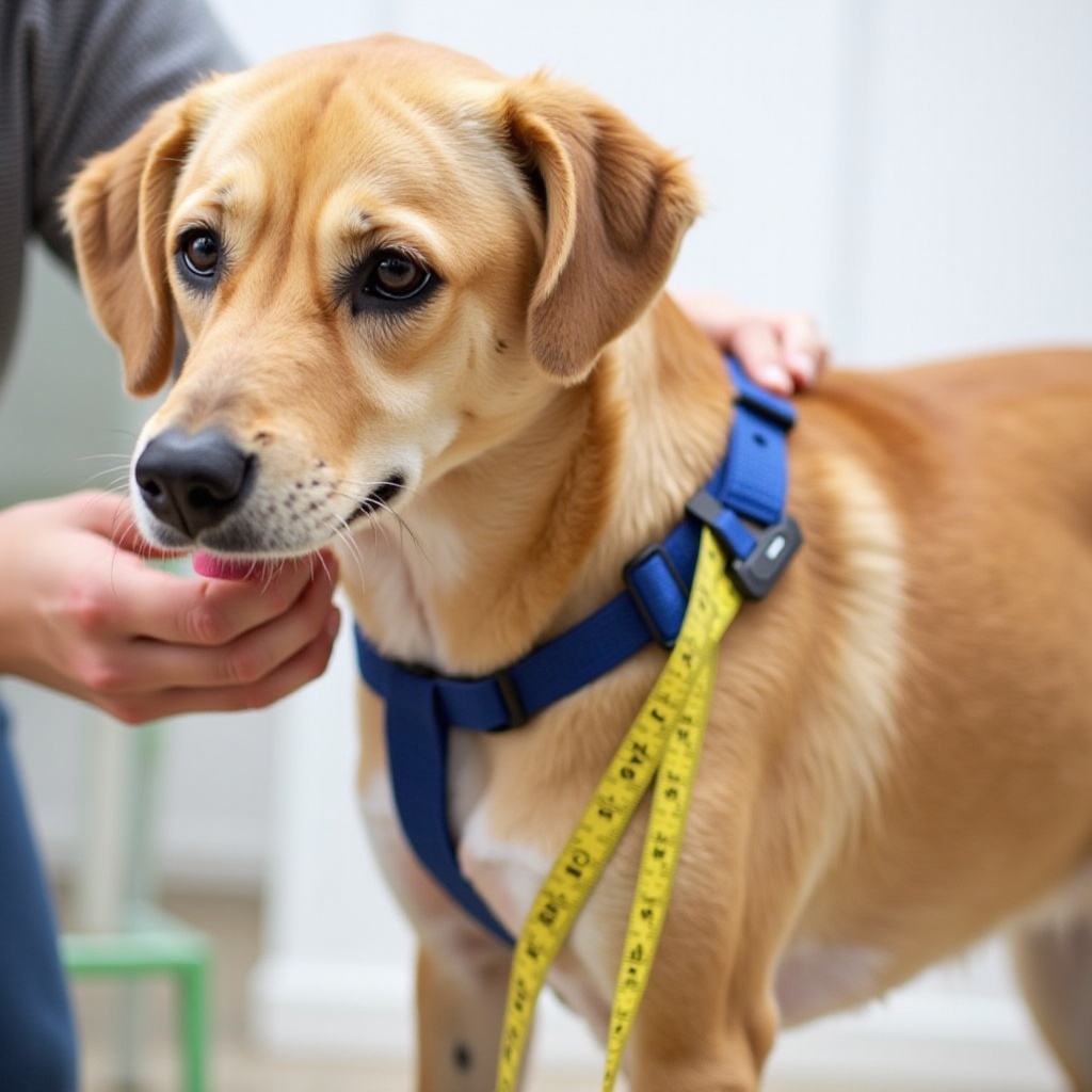 come si misura un cane per un'imbracatura