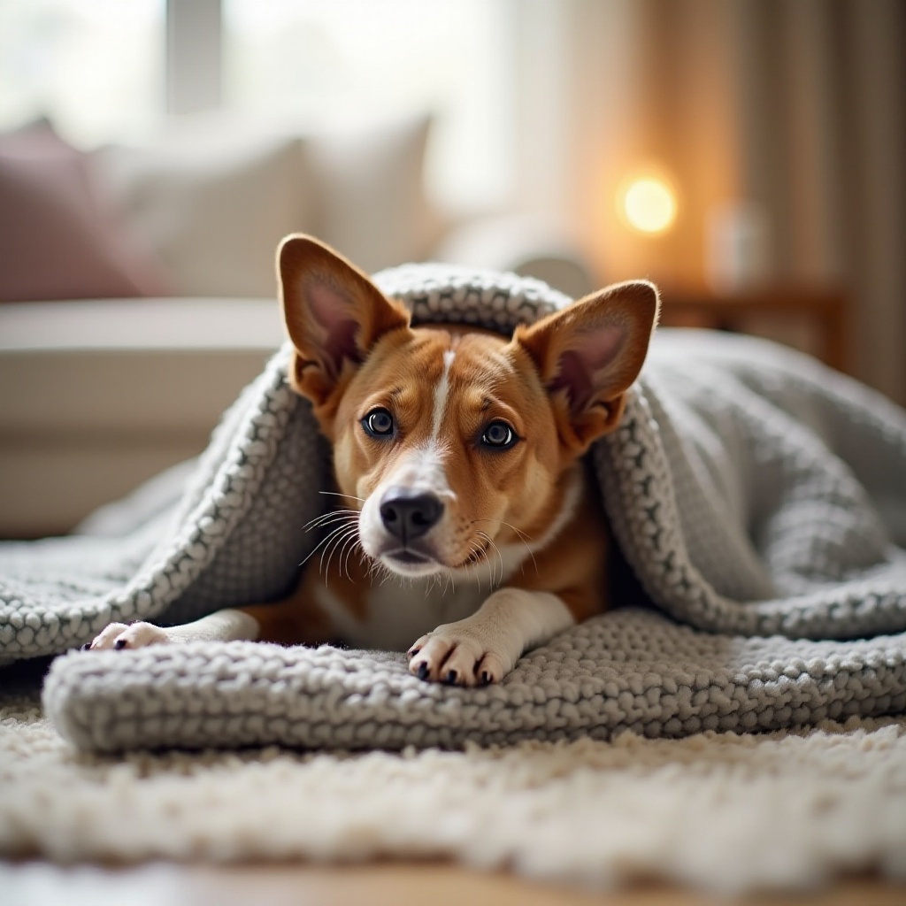 verzwaarde honden deken tegen angst