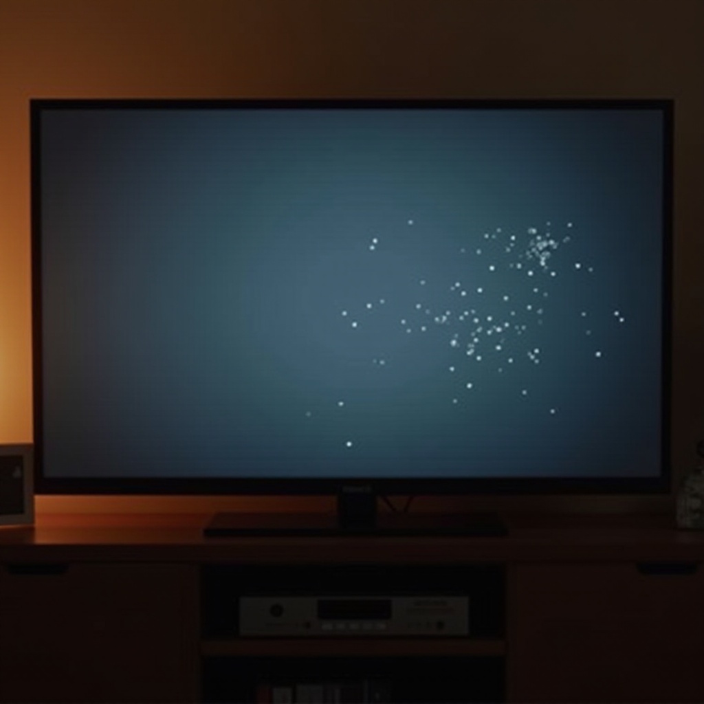 macchie bianche sullo schermo della TV
