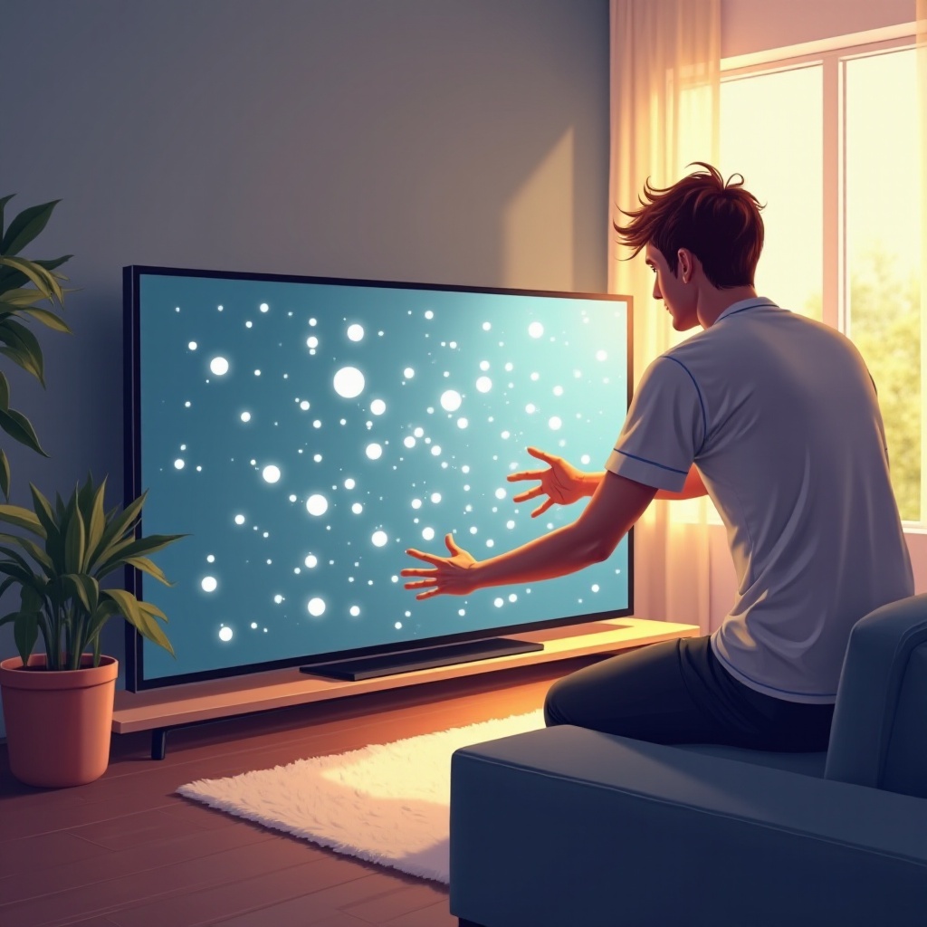 manchas blancas en la pantalla del televisor
