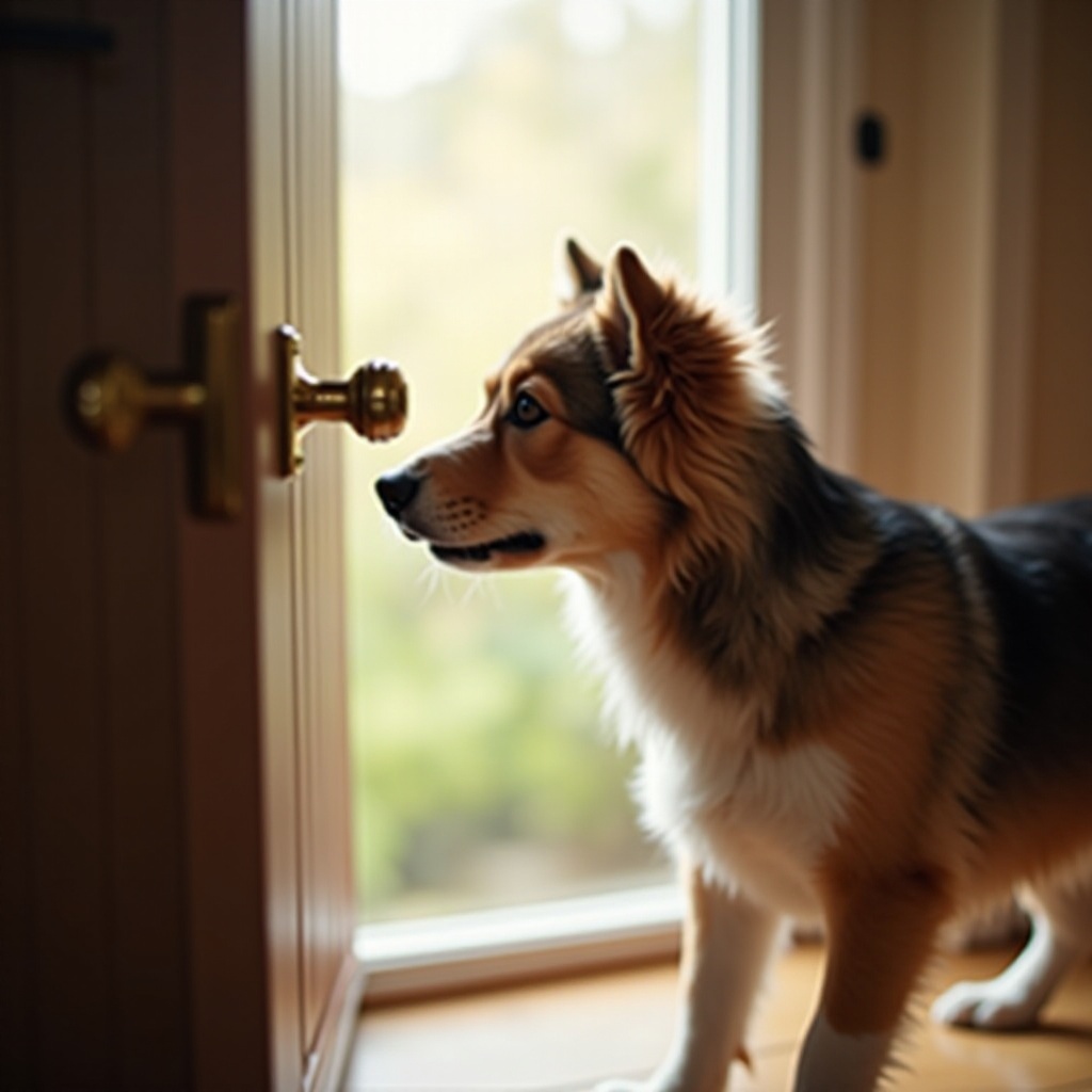 le chien gémit pour sortir mais ne fait pas ses besoins