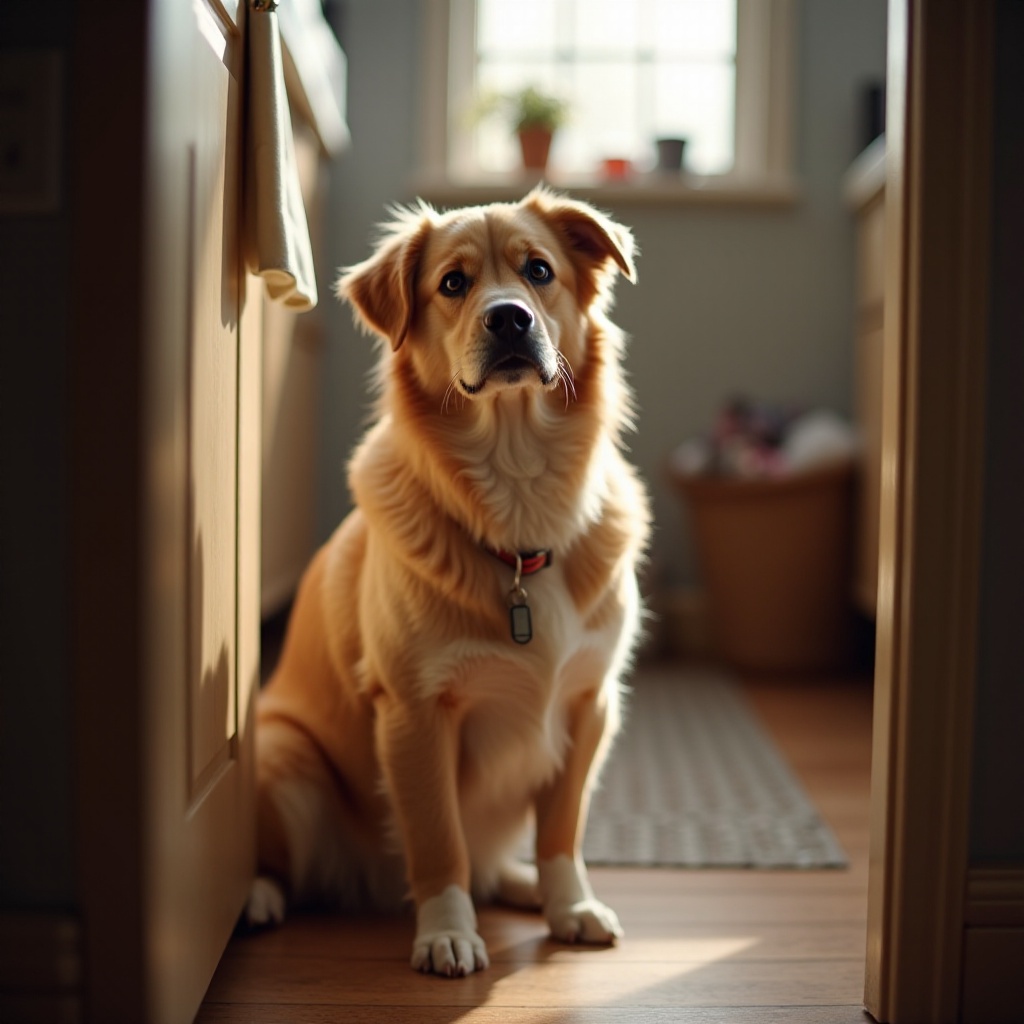 dog whines to go out but doesn't potty
