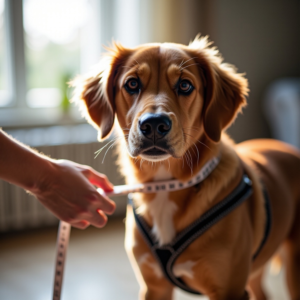 hoe meet je een hond voor een harnas