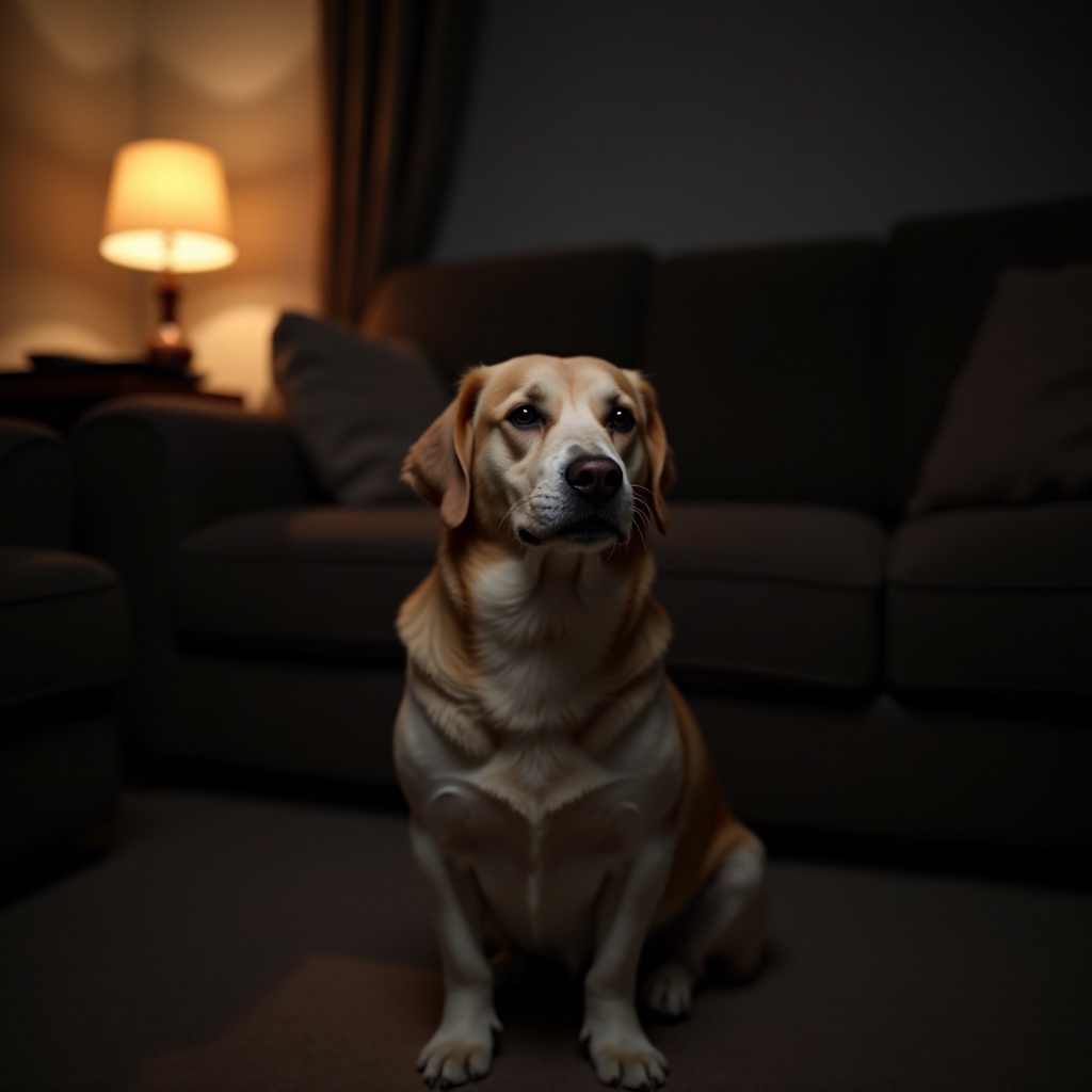 vieux chien qui pleure la nuit