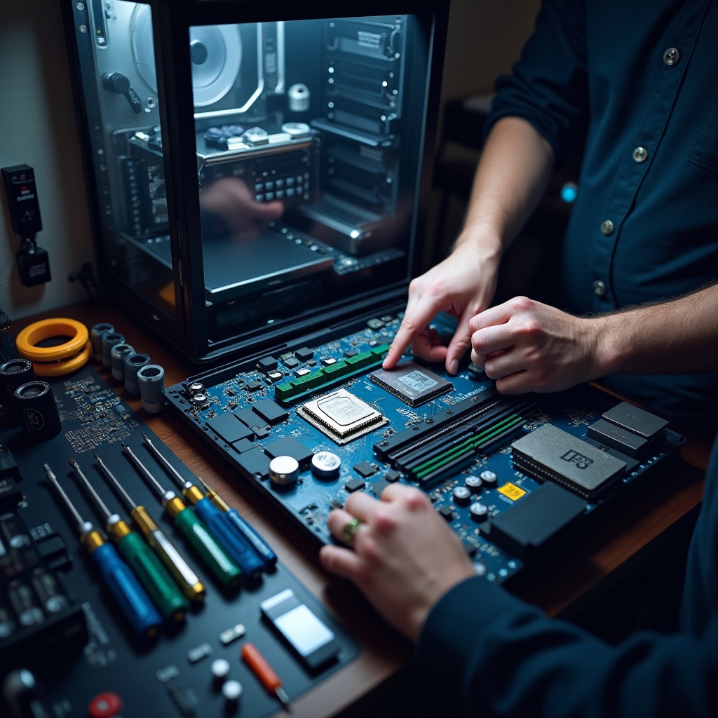 Laptop-Mainboard im PC-Gehäuse