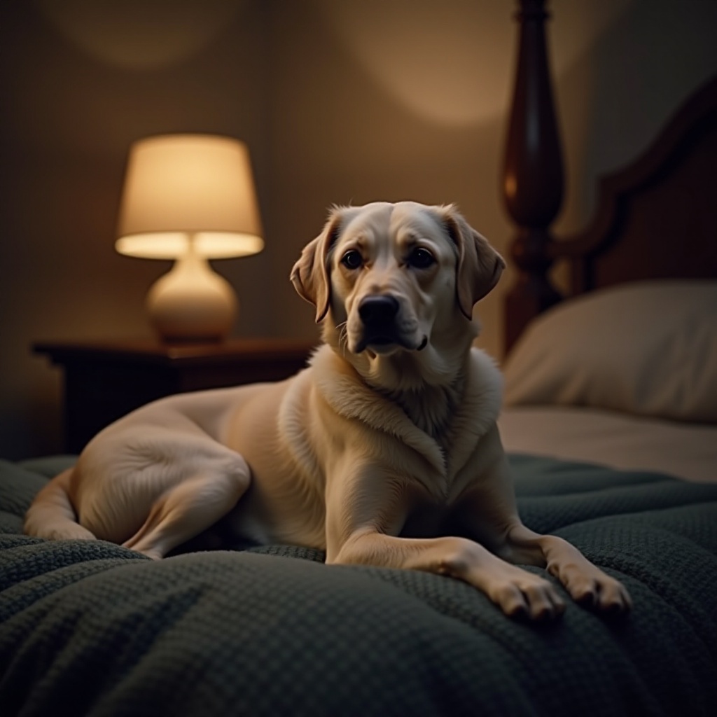 älterer Hund, der nachts jammert