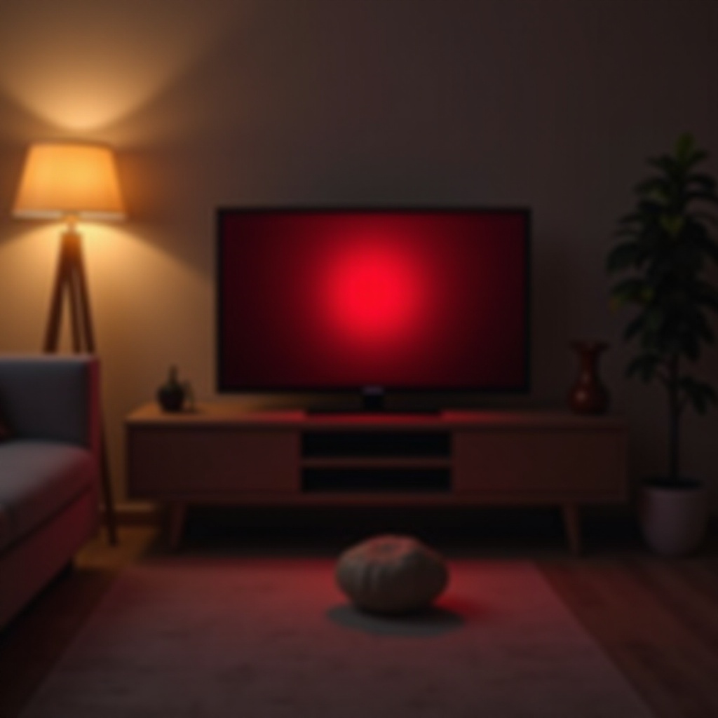 Philips-televisio punainen vilkkuvalo