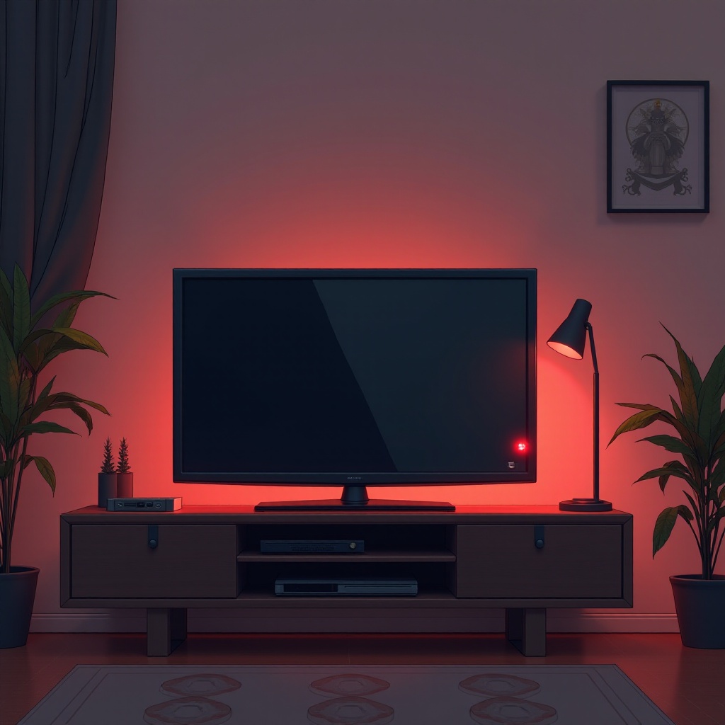 el televisor Samsung no enciende, la luz roja está encendida