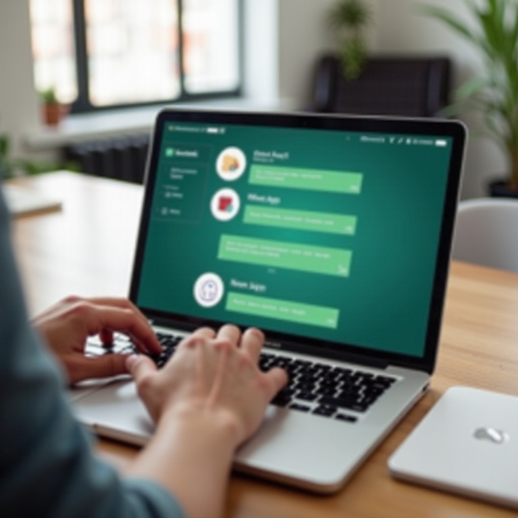 WhatsApp iniciar uma nova linha no MacBook