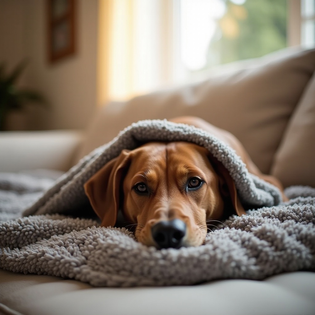 coperta ponderata per cani contro l'ansia