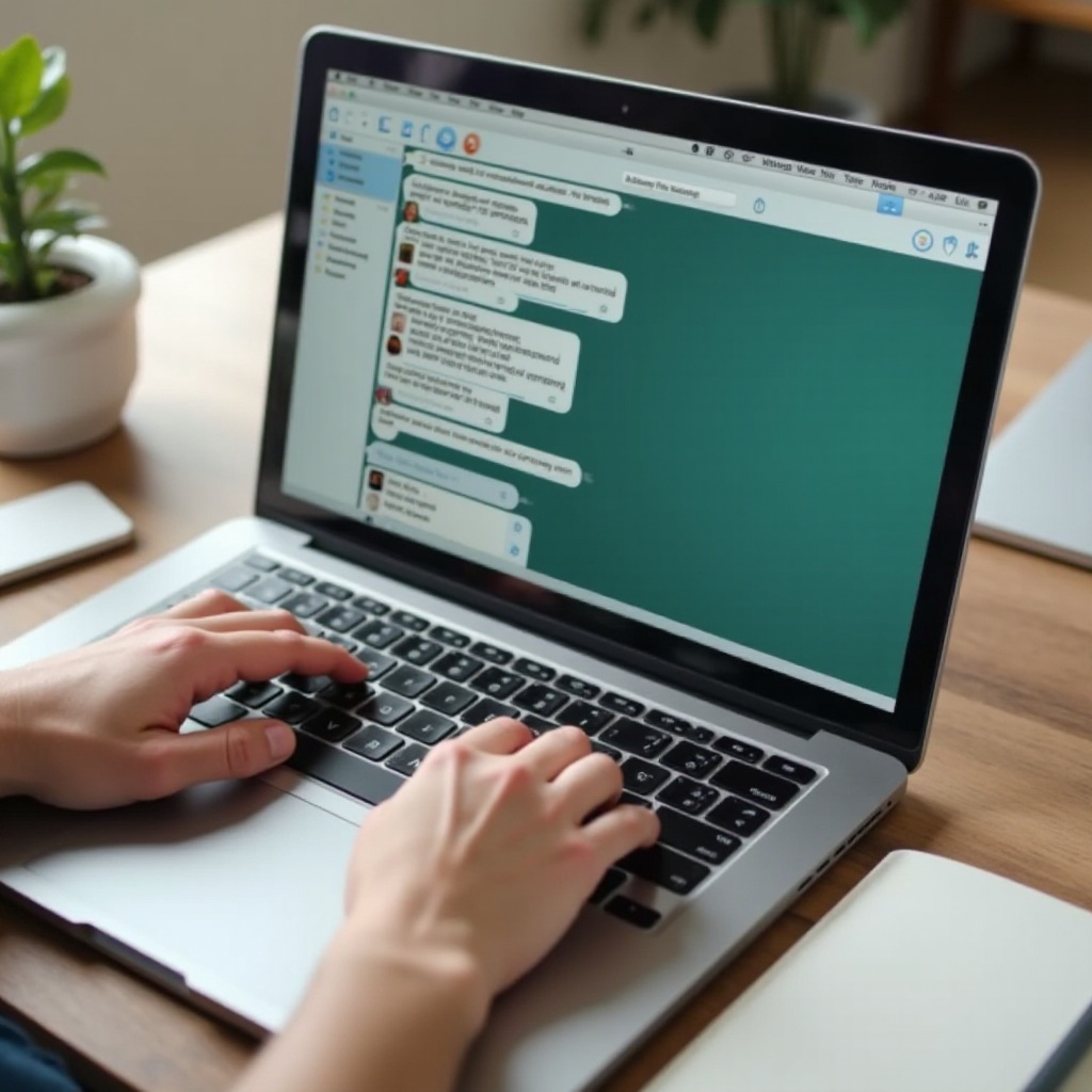 WhatsApp démarrer une nouvelle ligne MacBook
