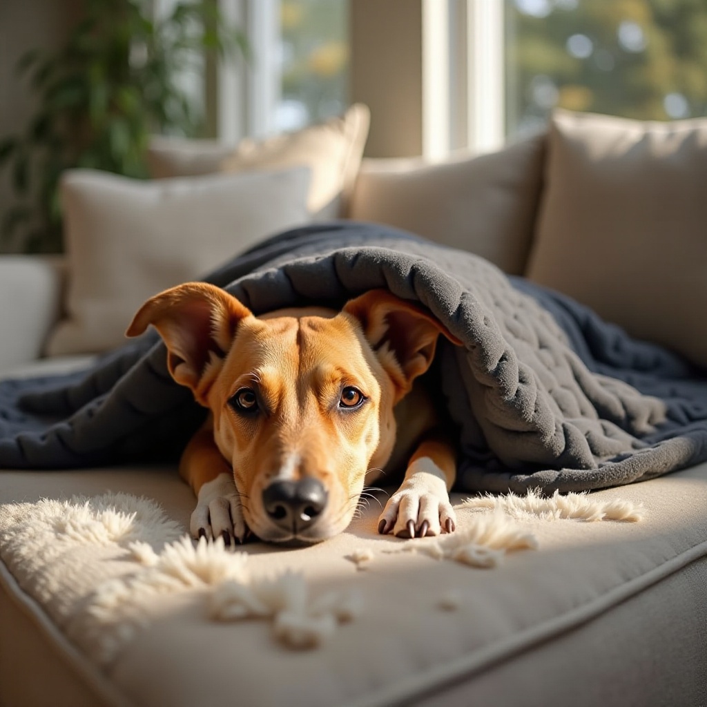couverture pondérée pour chien contre l'anxiété