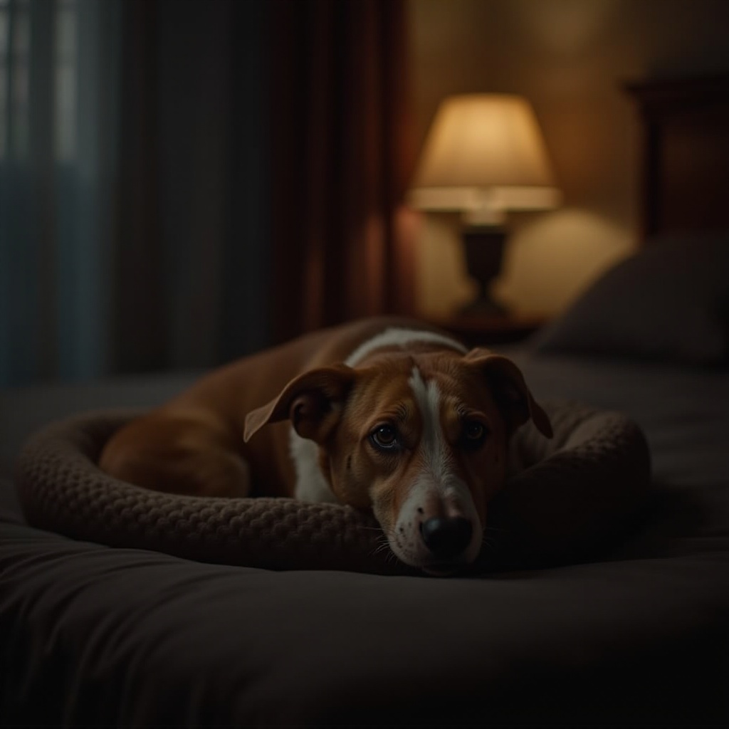 vieux chien qui pleure la nuit