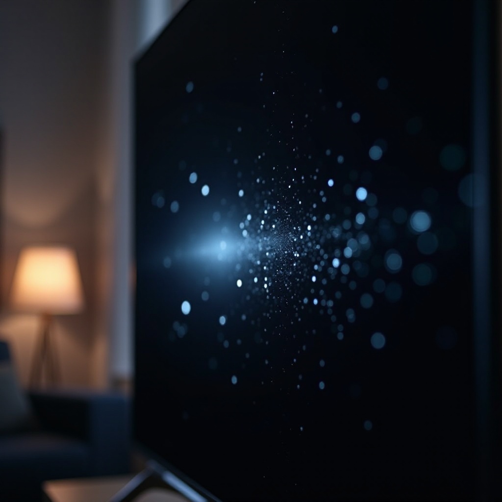 white specks on tv screen