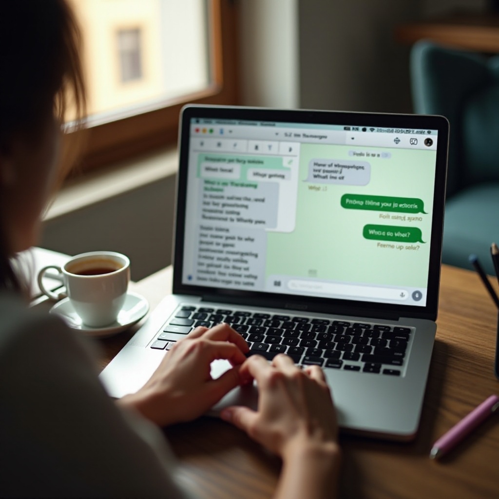 WhatsApp nieuwe regel starten op MacBook